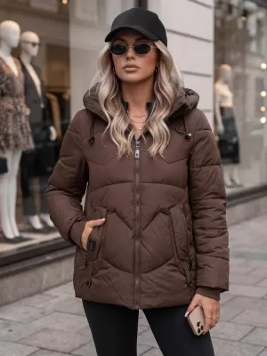 Dámská bunda DSTREET TY5752 HNĚDÁ