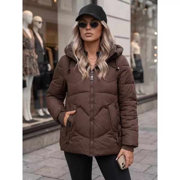 Dámská bunda DSTREET TY5752 HNĚDÁ 