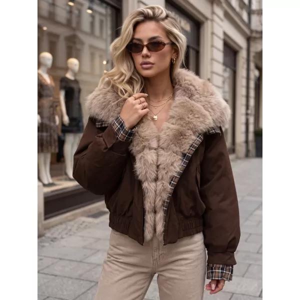  Dámská bunda DSTREET TY5839 HNĚDÁ 