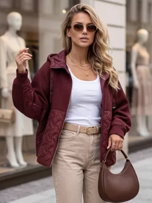 Dámská bunda DSTREET TY5916 BORDOVÁ