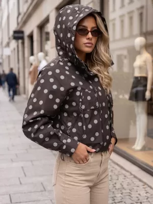 Dámská bunda DSTREET TY6036 HNĚDÁ
