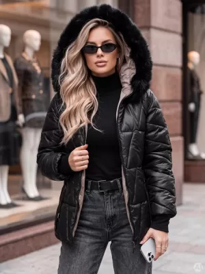 Dámská bunda DSTREET1 TY6108 ČERNÁ