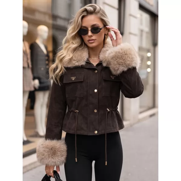  Dámská bunda DSTREET TY5704 HNĚDÁ 
