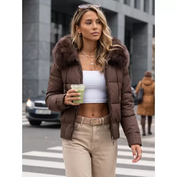  Dámská bunda DSTREET TY5829 HNĚDÁ 