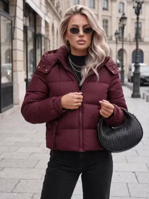 Dámská bunda DSTREET TY5749 BORDOVÁ
