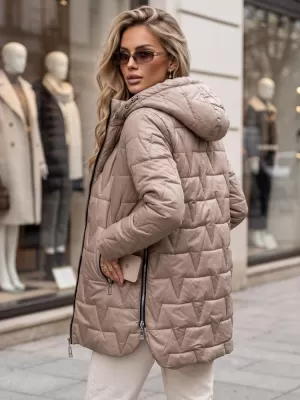 Dámská bunda DSTREET TY5793 KARAMELOVÁ