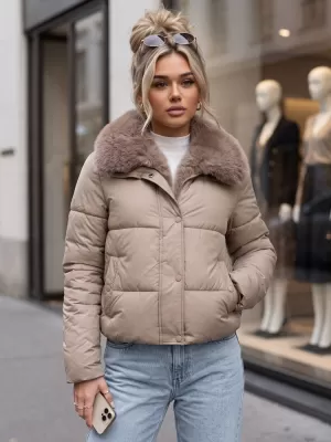 Dámská bunda DSTREET1 TY6098 KARAMELOVÁ