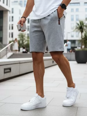 Pánské kraťasy DSTREET SX2277 SVĚTLE ŠEDÁ