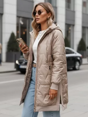 Dámská bunda DSTREET TY5810 BÉŽOVÁ