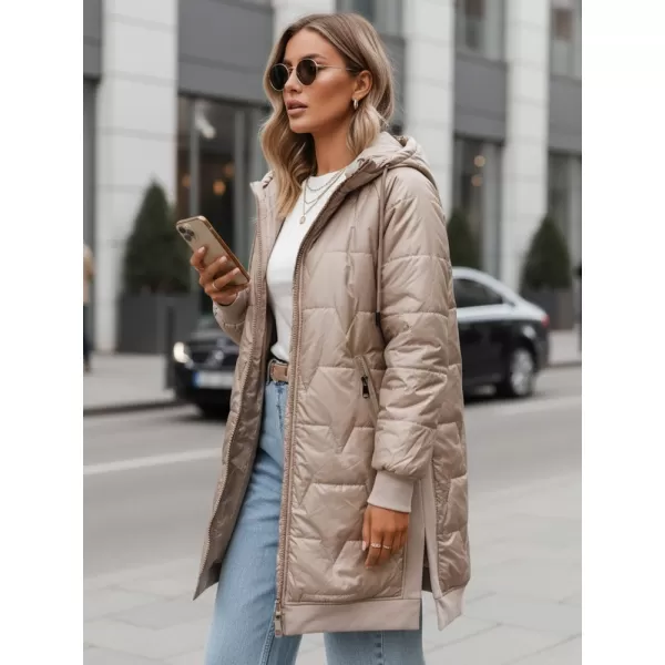  Dámská bunda DSTREET TY5810 BÉŽOVÁ 