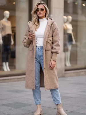 Dámský kabát DSTREET NY0830 KARAMELOVÁ