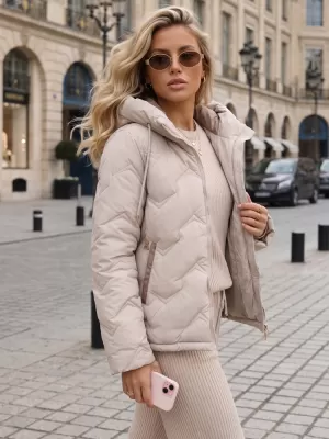 Dámská bunda DSTREET TY5945 BÉŽOVÁ