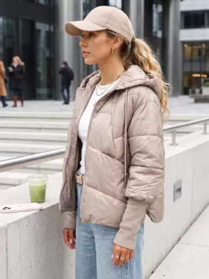 Dámská bunda DSTREET TY5764 KARAMELOVÁ