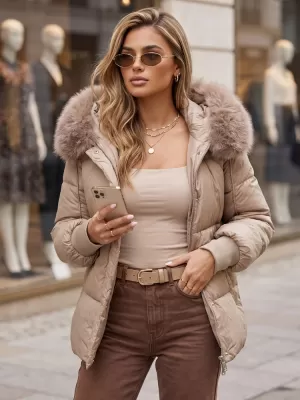 Dámská bunda DSTREET TY6005 KARAMELOVÁ