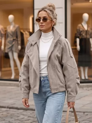 Dámská bunda DSTREET TY6033 KHAKI