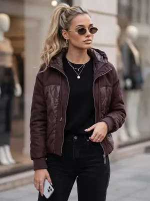 Dámská bunda DSTREET TY6094 BORDOVÁ
