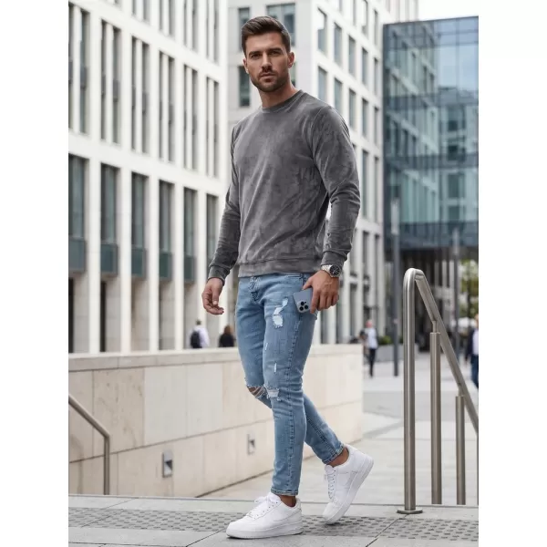  Pánská mikina DSTREET BX5533 TMAVĚ ŠEDÁ 