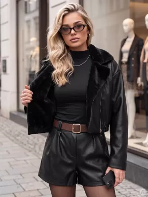 Dámská bunda DSTREET1 TY6123 ČERNÁ