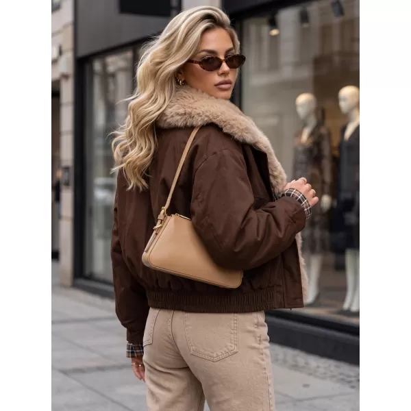  Dámská bunda DSTREET TY5839 HNĚDÁ 