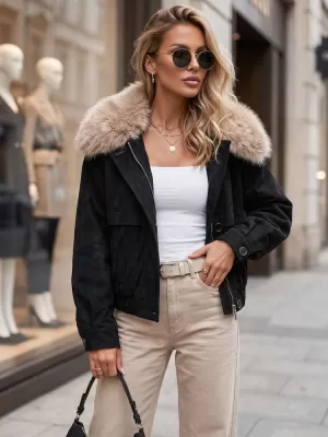Dámská bunda DSTREET TY5695 ČERNÁ