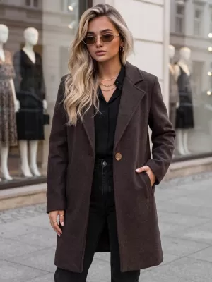 Dámský kabát DSTREET NY0814 HNĚDÁ