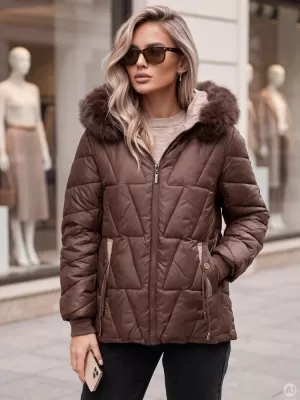 Dámská bunda DSTREET1 TY6114 HNĚDÁ