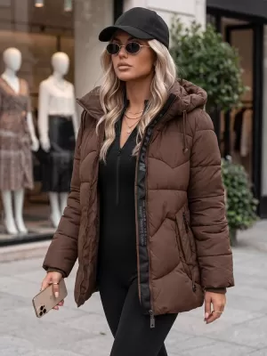 Dámská bunda DSTREET TY5752 HNĚDÁ