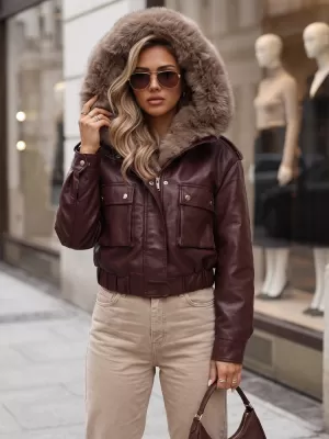 Dámská bunda DSTREET TY5977 BORDOVÁ