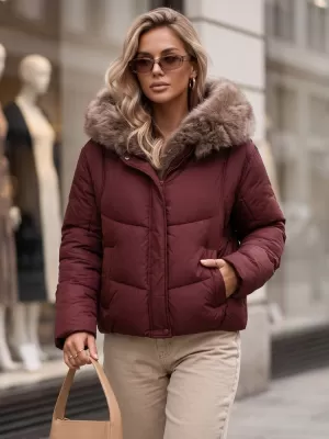 Dámská bunda DSTREET TY5985 BORDOVÁ