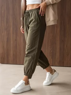 Dámské kalhoty DSTREET UY3167 OLIVOVÁ