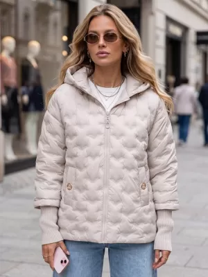 Dámská bunda DSTREET TY5867 SVĚTLE ŠEDÁ