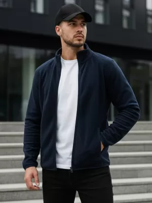 Pánská mikina DSTREET BX4775 TMAVĚ MODRÁ