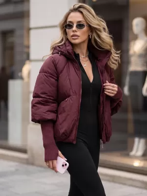 Dámská bunda DSTREET TY5898 BORDOVÁ
