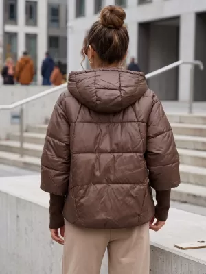 Dámská bunda DSTREET TY5766 HNĚDÁ