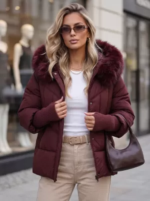 Dámská bunda DSTREET TY5742 BORDOVÁ