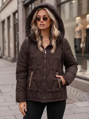 Dámská bunda DSTREET1 TY5948 HNĚDÁ