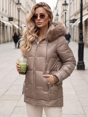 Dámská bunda DSTREET TY5756 BÉŽOVÁ