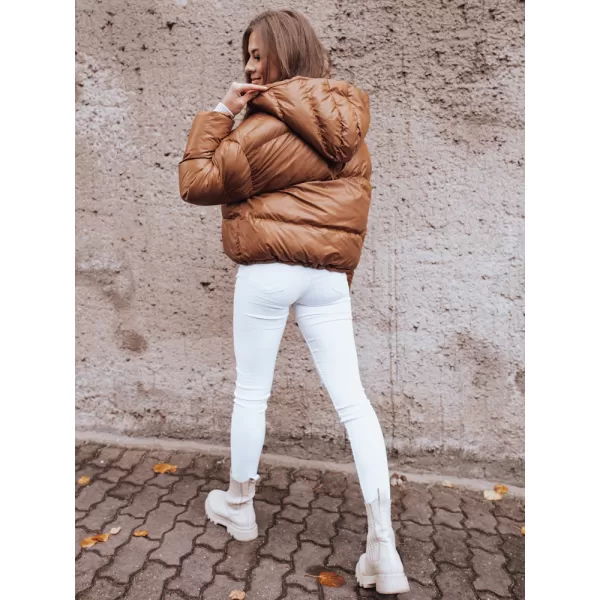  Dámská jarní bunda DSTREET TY2464 HNĚDÁ 
