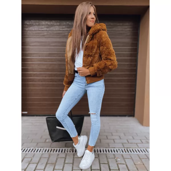  Dámská jarní bunda DSTREET TY2285 HNĚDÁ 