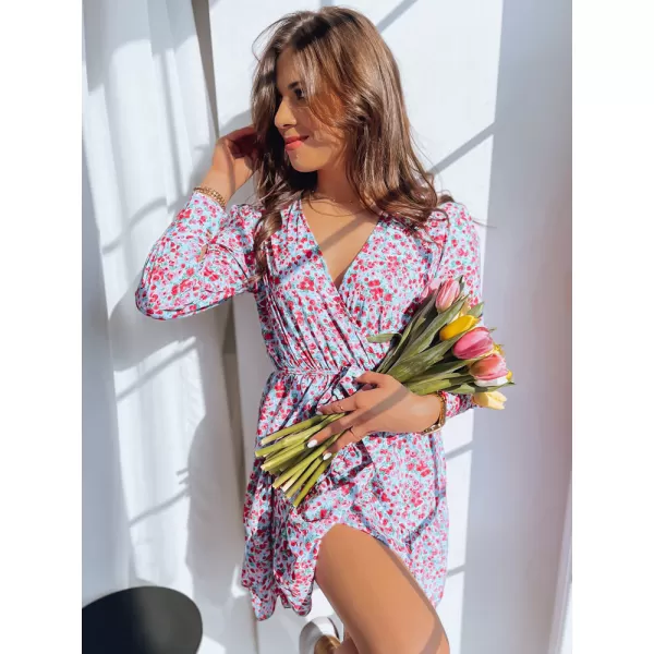  Dámské šaty DSTREET FLOWER VIBES EY2248 MODRÁ 