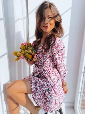 Dámské šaty DSTREET FLOWER VIBES EY2247 BÍLÁ
