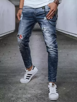Pánské kalhoty DSTREET UX3721 MODRÁ