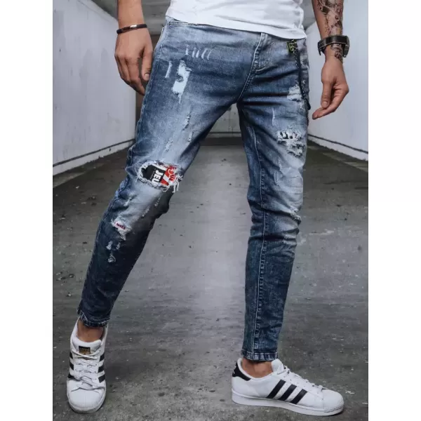  Pánské kalhoty DSTREET UX3721 MODRÁ 