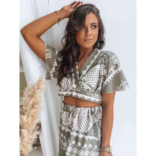  Dámský top DSTREET AZTEC MARK RY2225 ZELENÁ 