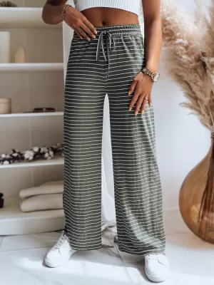 Dámské kalhoty DSTREET BOLD STRIPE UY1505 ZELENÁ