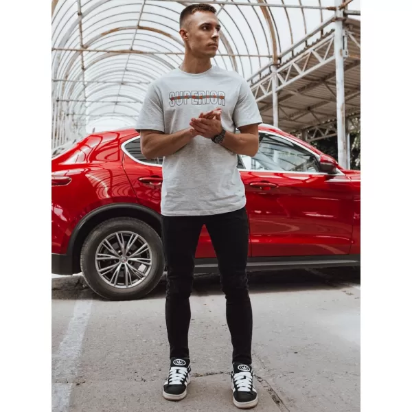  Pánské triko DSTREET RX5385 SVĚTLE ŠEDÁ 