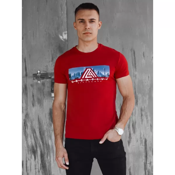  Pánské triko DSTREET RX5553 ČERVENÁ 