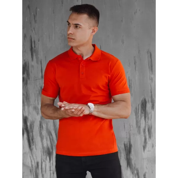  Pánské triko s límečkem DSTREET PX0609 ORANŽOVÁ 