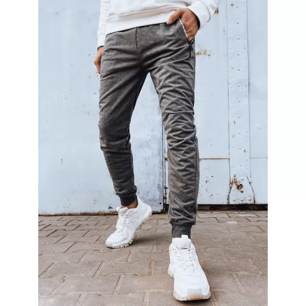  Pánské tepláky DSTREET UX4278 SVĚTLE ŠEDÁ 
