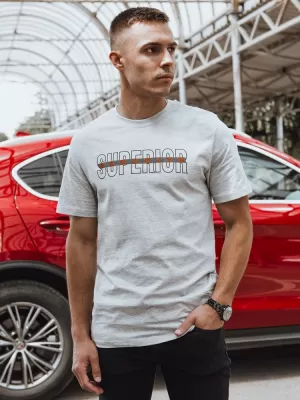 Pánské triko DSTREET RX5385 SVĚTLE ŠEDÁ